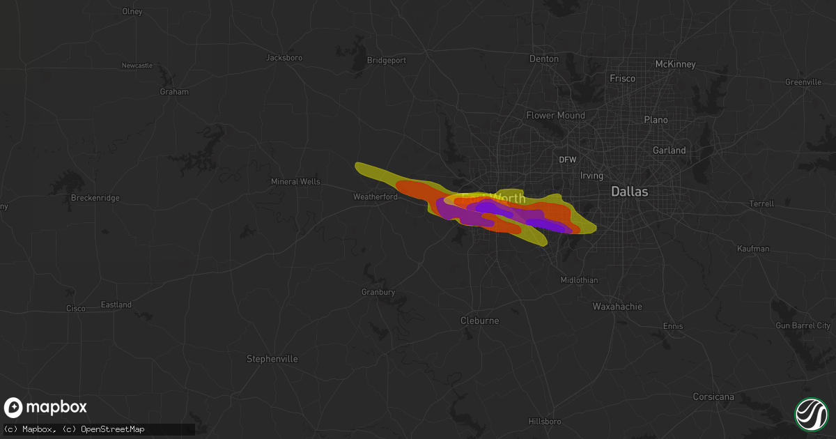 Hail map in Aledo, TX on November 13, 1900