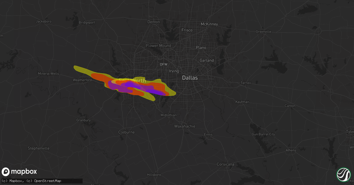 Hail map in Duncanville, TX on November 13, 1900
