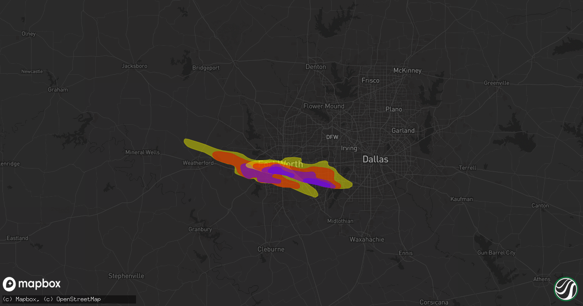 Hail map in Haltom City, TX on November 13, 1900