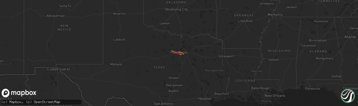 Hail map on November 13, 1900