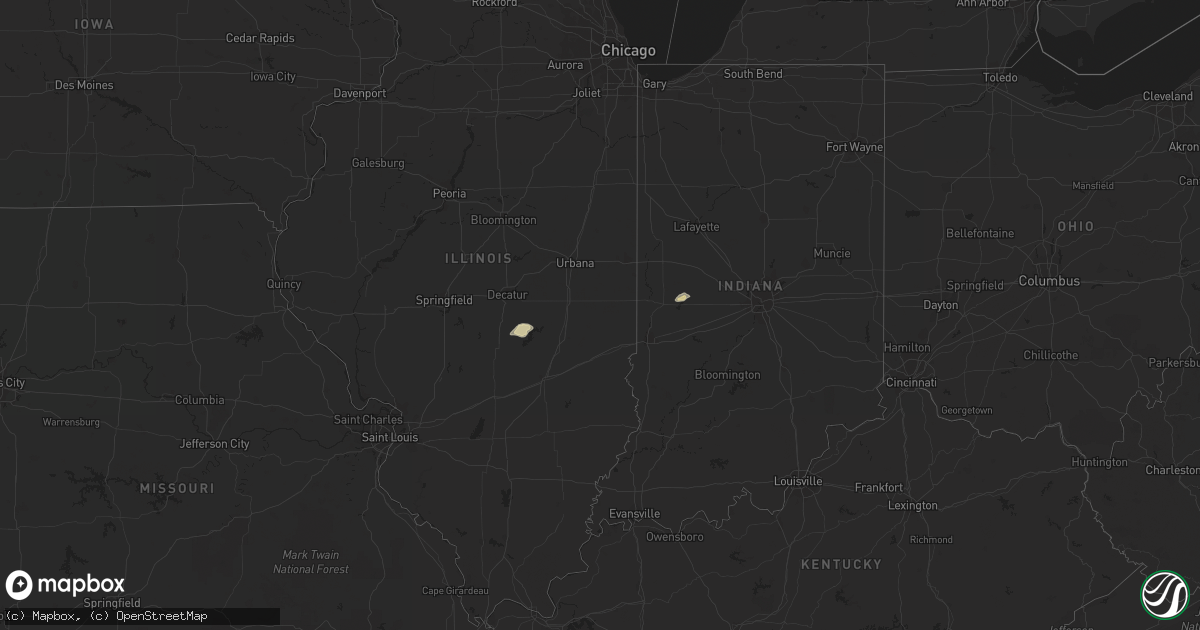 Hail map in Indiana on November 13, 2011