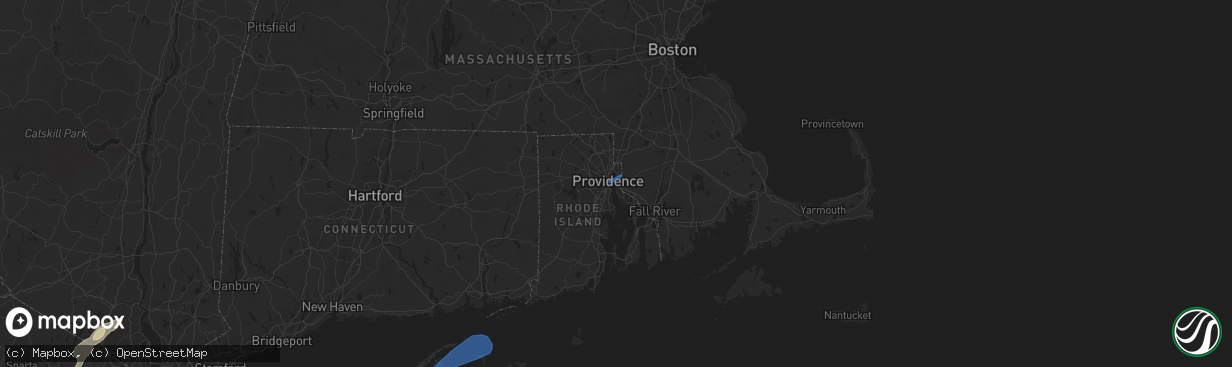 Hail map in East Providence, RI on November 13, 2021
