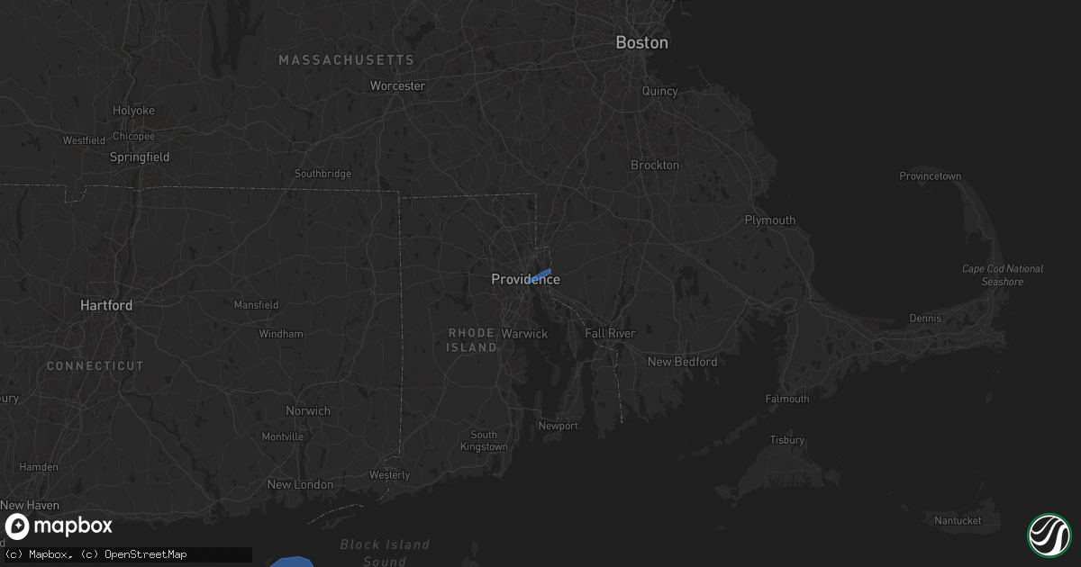 Hail map in East Providence, RI on November 13, 2021