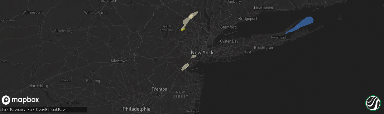 Hail map in Elizabethport, NJ on November 13, 2021