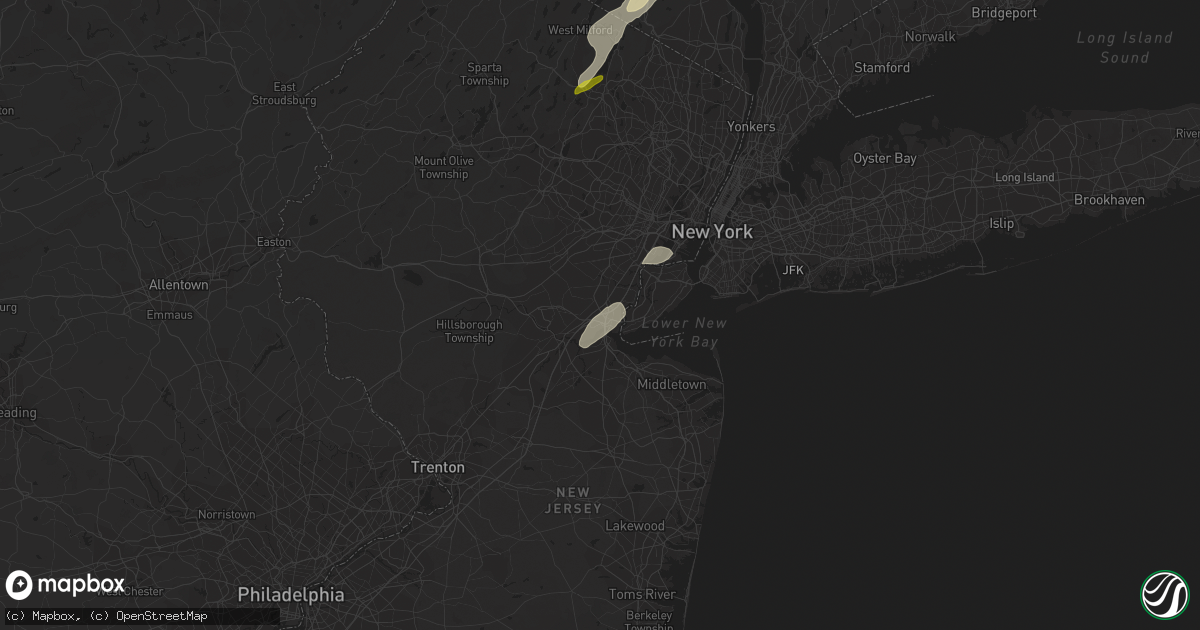Hail map in Fords, NJ on November 13, 2021