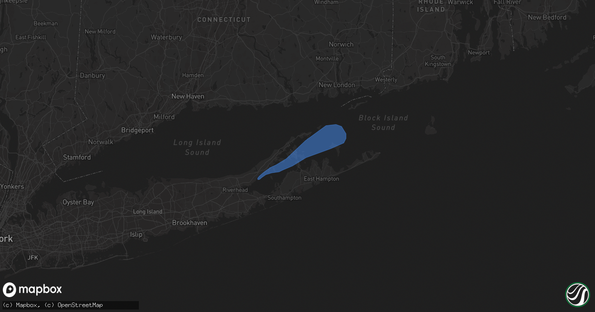 Hail map in Shelter Island, NY on November 13, 2021