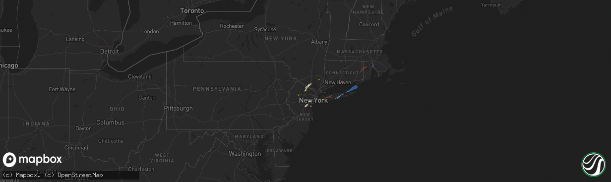 Hail map on November 13, 2021