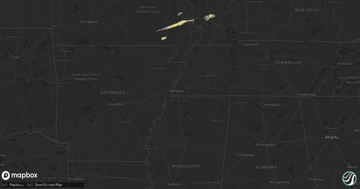 Hail map in Pennsylvania on November 14, 2011