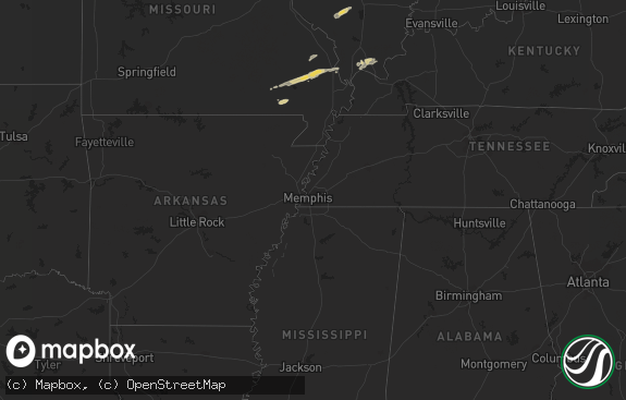 Hail map preview on 11-14-2011