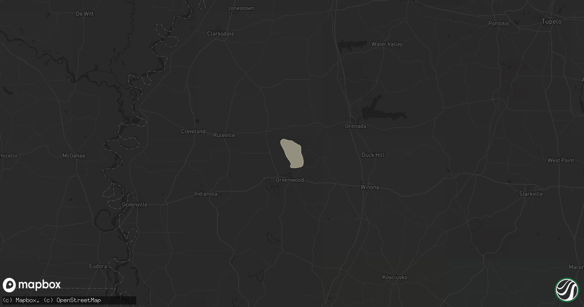 Hail map in Pontotoc, MS on November 14, 2016