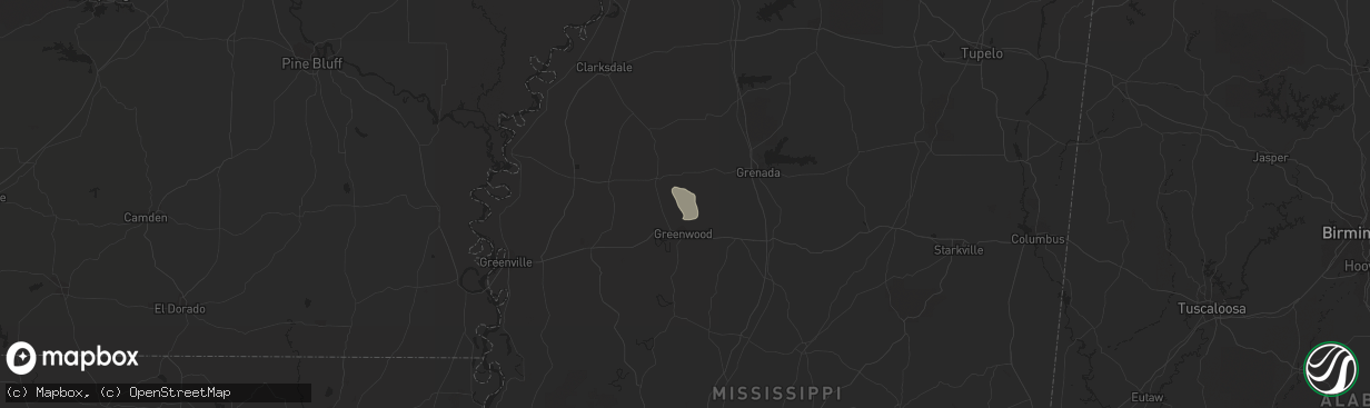 Hail map in Tupelo, MS on November 14, 2016