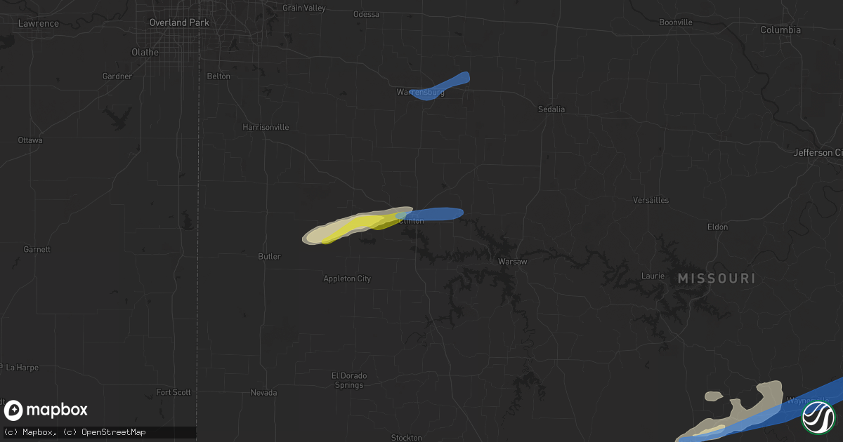 Hail map in Clinton, MO on November 14, 2020