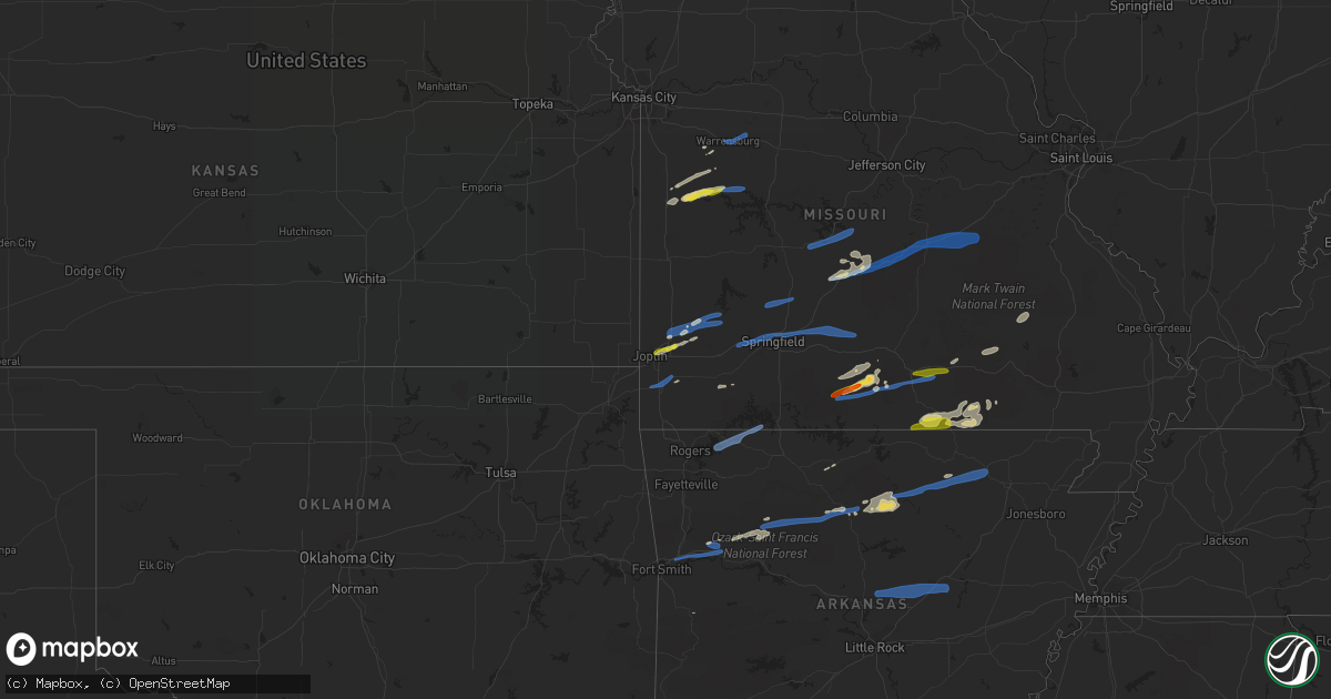 Hail map on November 14, 2020