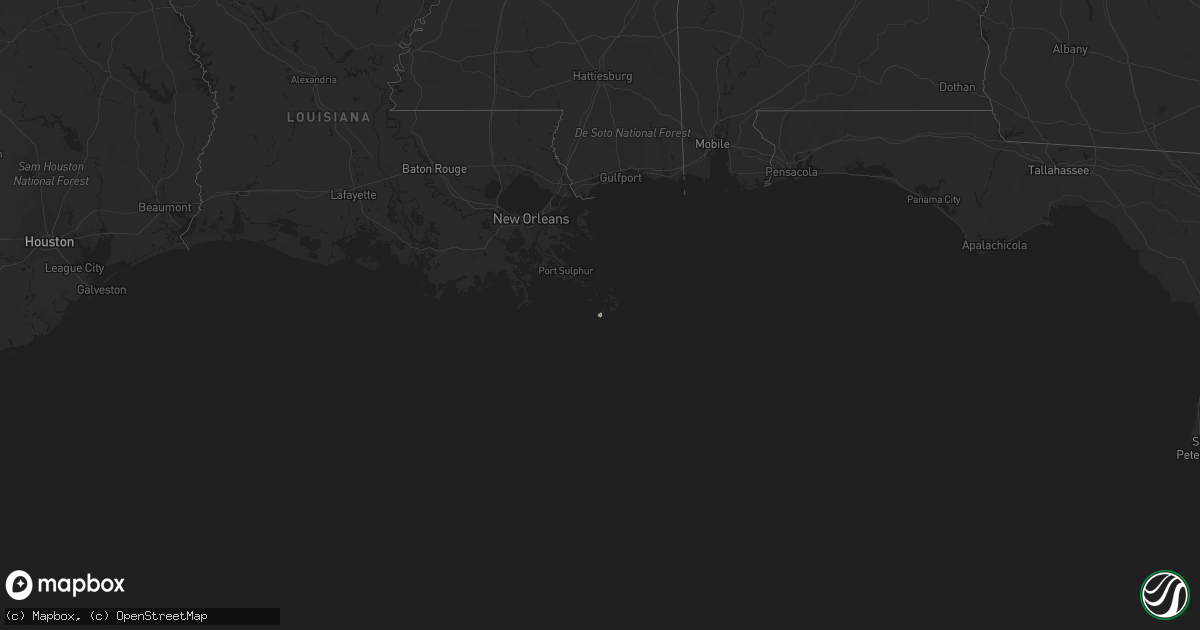 Hail map in Louisiana on November 14, 2022