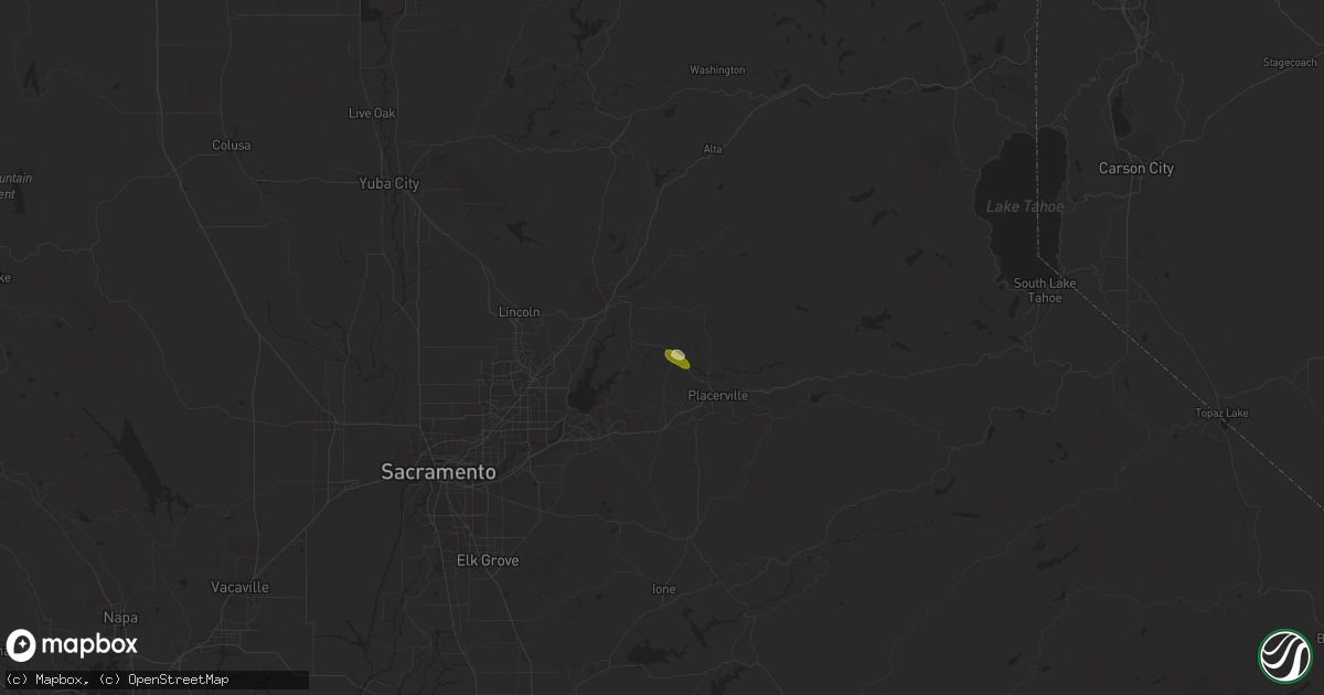 Hail map in Lotus, CA on November 15, 2015