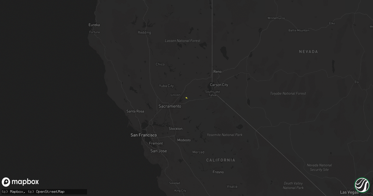 Hail map on November 15, 2015