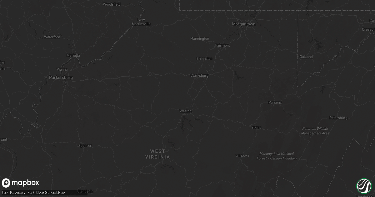 Hail map in Jane Lew, WV on November 15, 2025