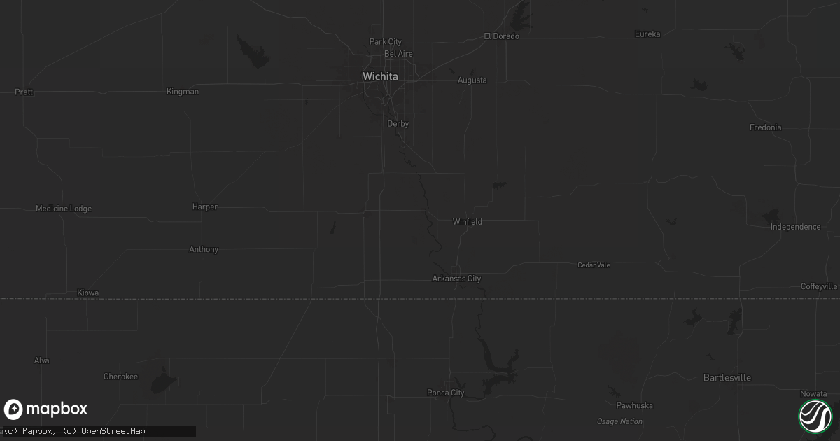 Hail map in Oxford, KS on November 15, 2025