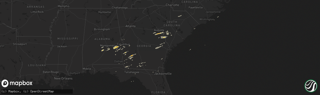 Hail map on November 16, 2011