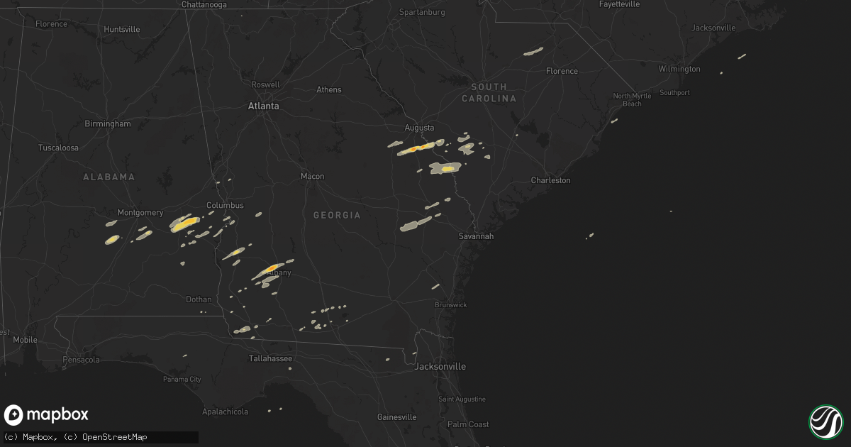 Hail map on November 16, 2011
