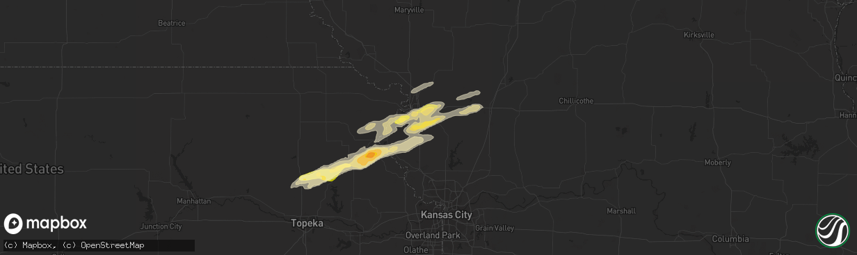Hail map in Agency, MO on November 16, 2013
