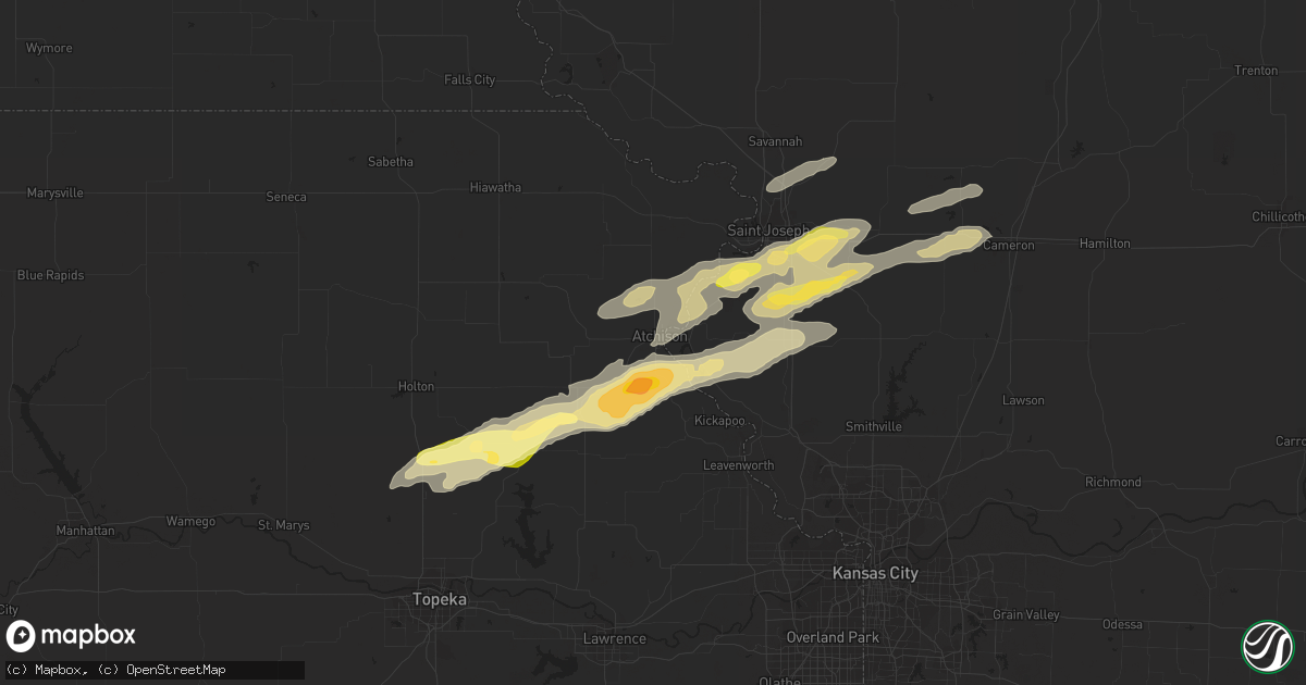 Hail map in Atchison, KS on November 16, 2013