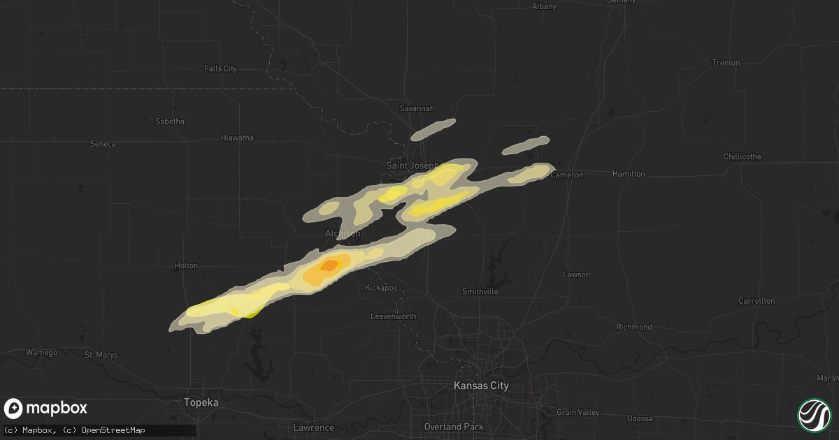 Hail map in Faucett, MO on November 16, 2013