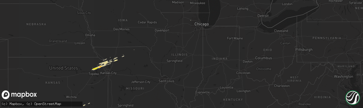 Hail map in Illinois on November 16, 2013