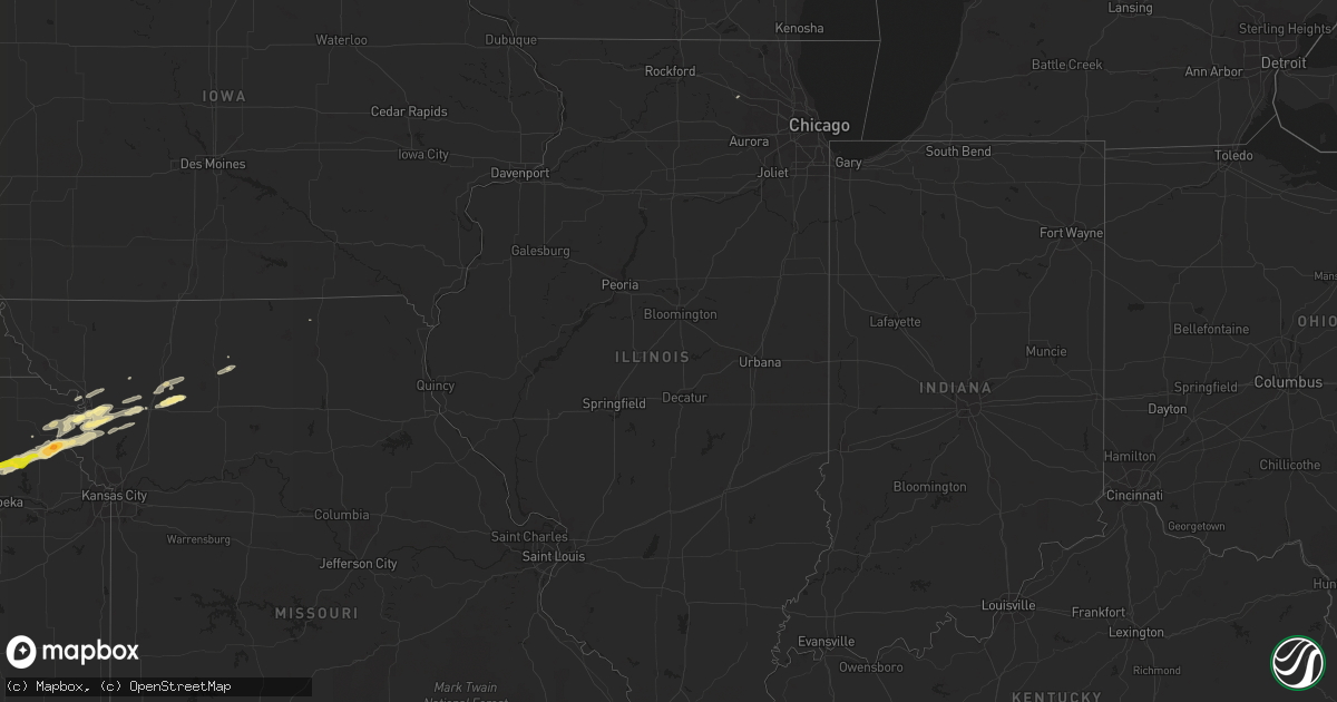 Hail map in Illinois on November 16, 2013
