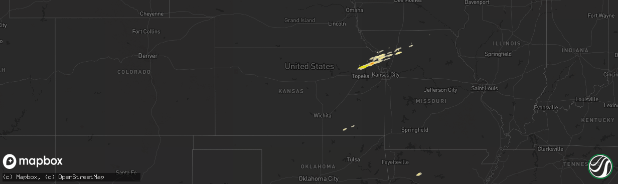 Hail map in Kansas on November 16, 2013