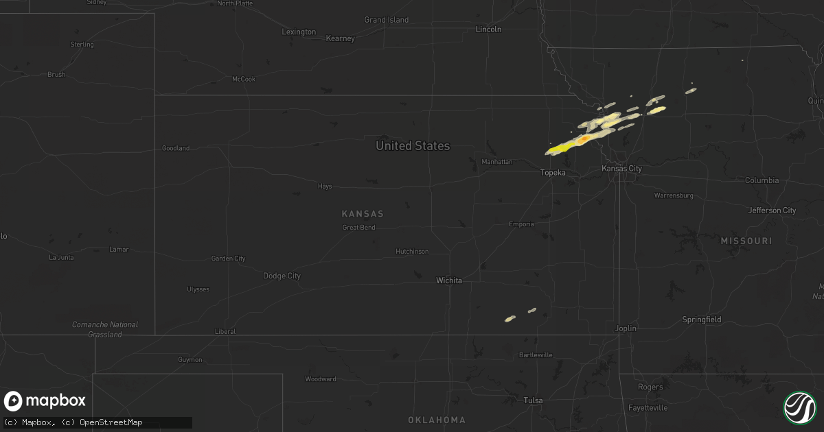 Hail map in Kansas on November 16, 2013