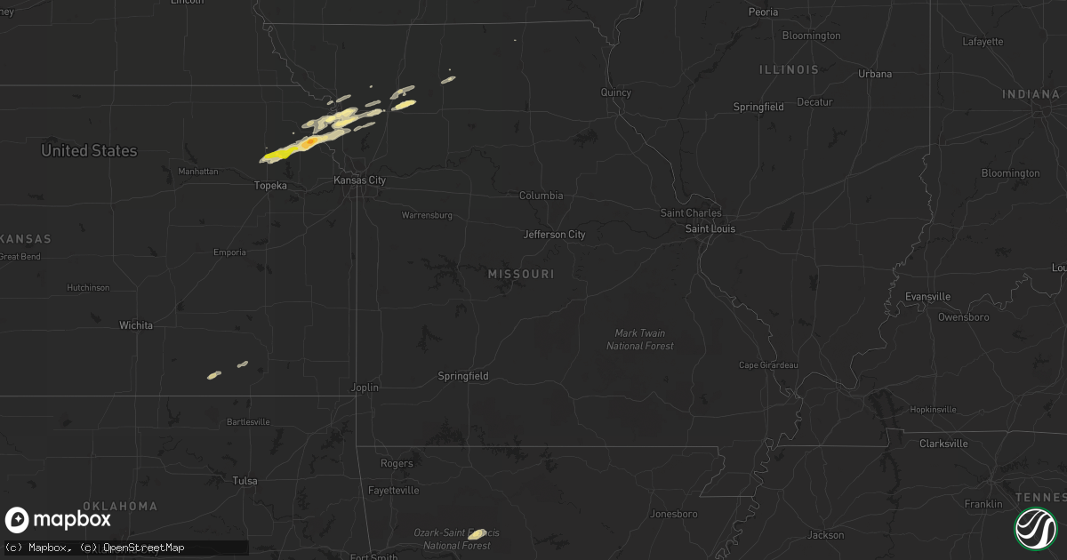 Hail map in Missouri on November 16, 2013