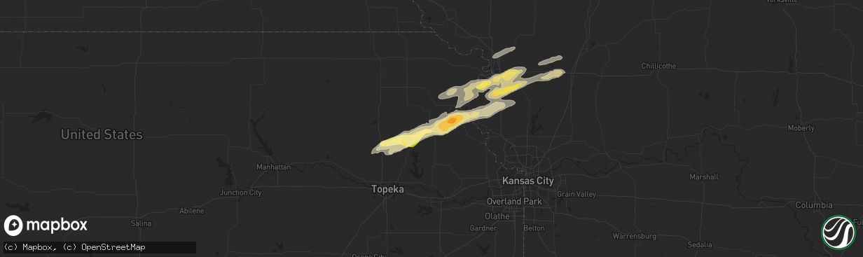 Hail map in Nortonville, KS on November 16, 2013