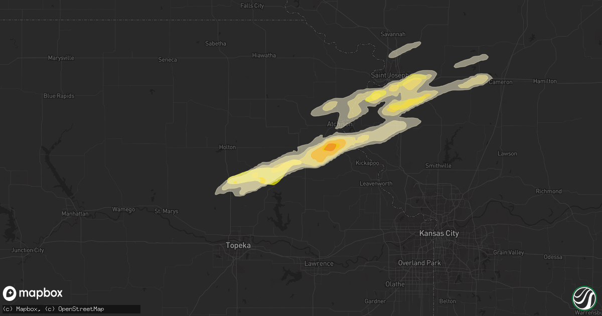 Hail map in Nortonville, KS on November 16, 2013