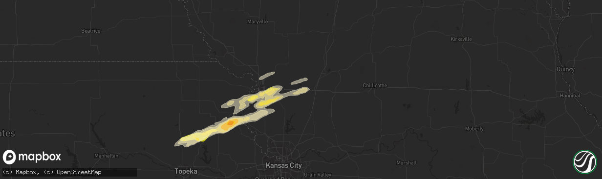 Hail map in Osborn, MO on November 16, 2013
