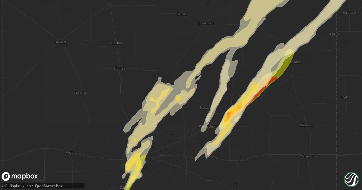 Hail map in Borger, TX on November 16, 2015