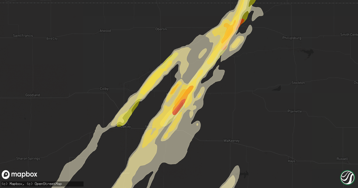 Hail map in Hoxie, KS on November 16, 2015