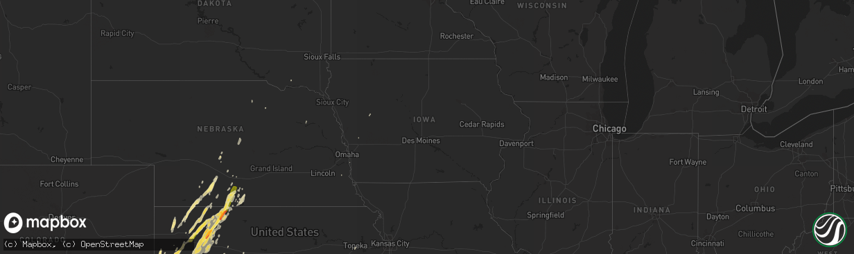 Hail map in Iowa on November 16, 2015