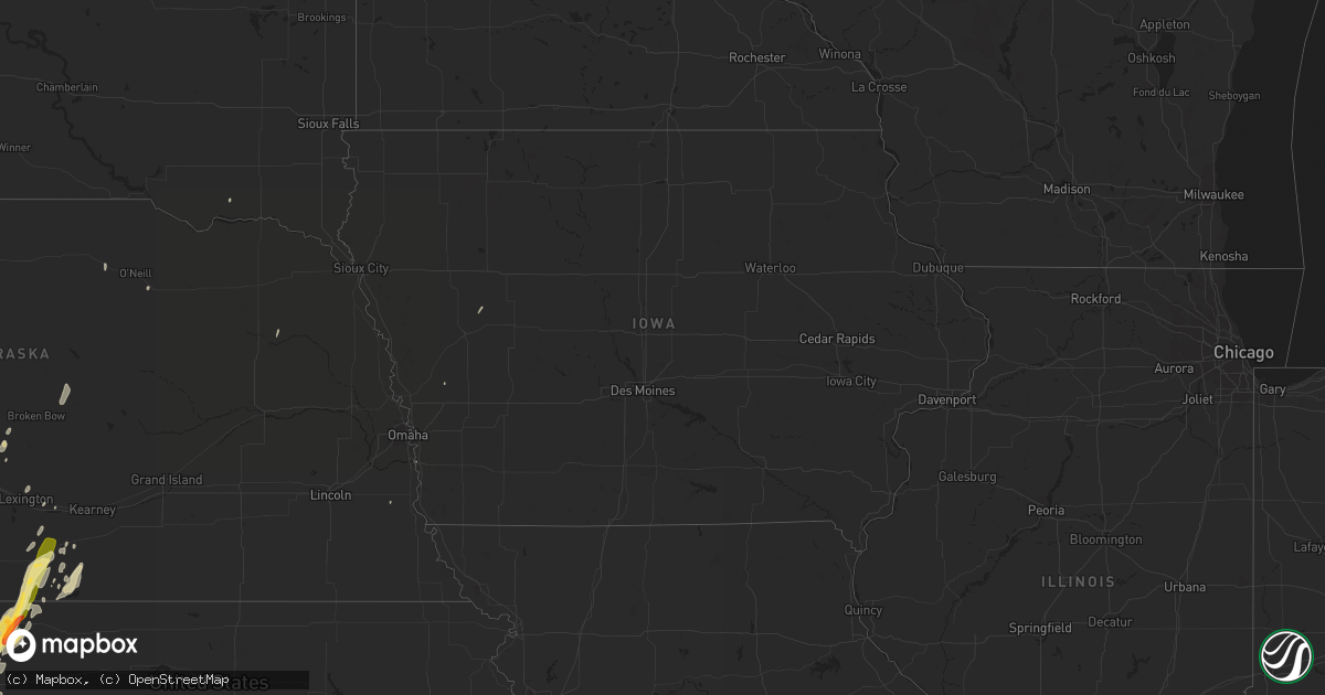 Hail map in Iowa on November 16, 2015