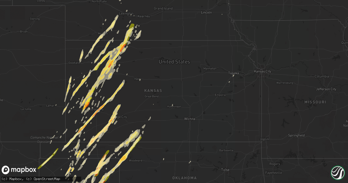Hail map in Kansas on November 16, 2015