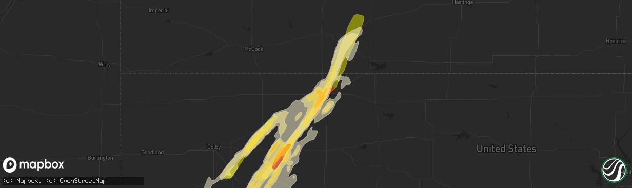 Hail map in Norton, KS on November 16, 2015