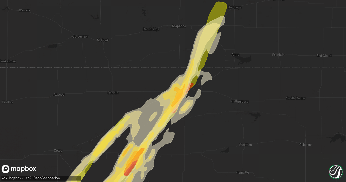 Hail map in Norton, KS on November 16, 2015