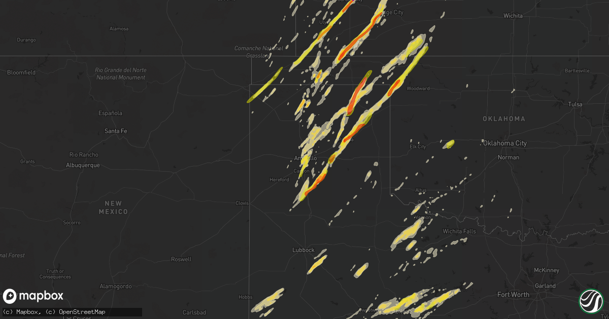 Hail map on November 16, 2015