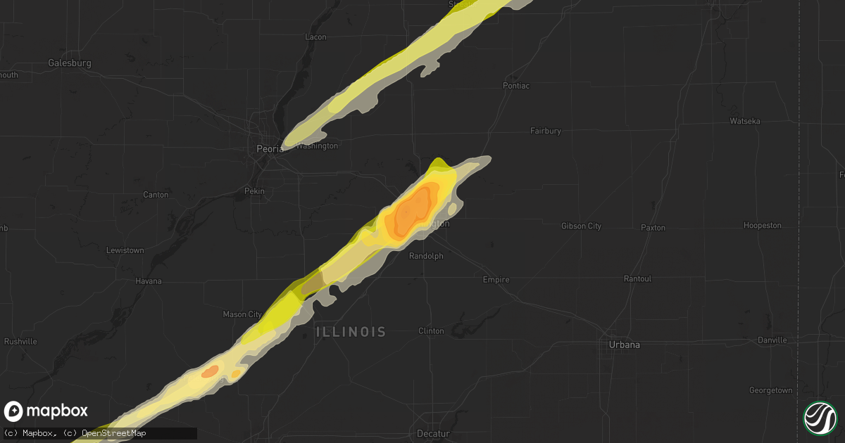 Hail map in Bloomington, IL on November 17, 2013