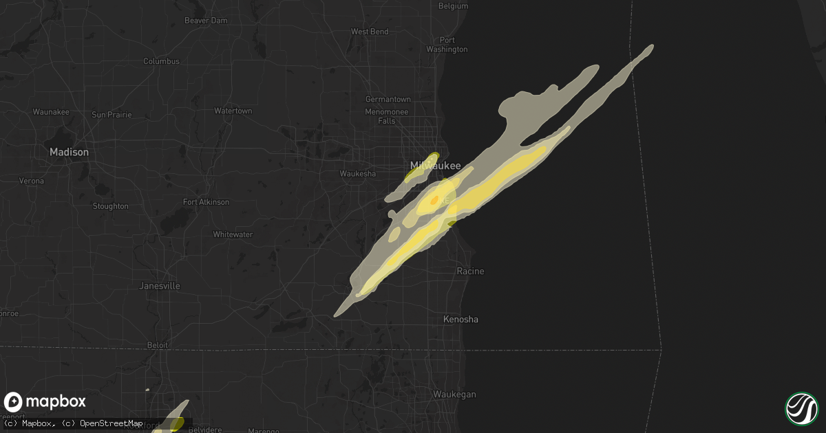 Hail map in Franklin, WI on November 17, 2013