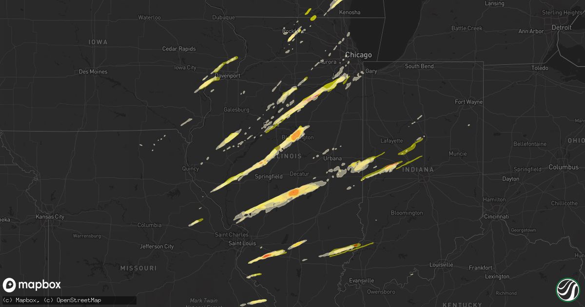 Hail map in Illinois on November 17, 2013