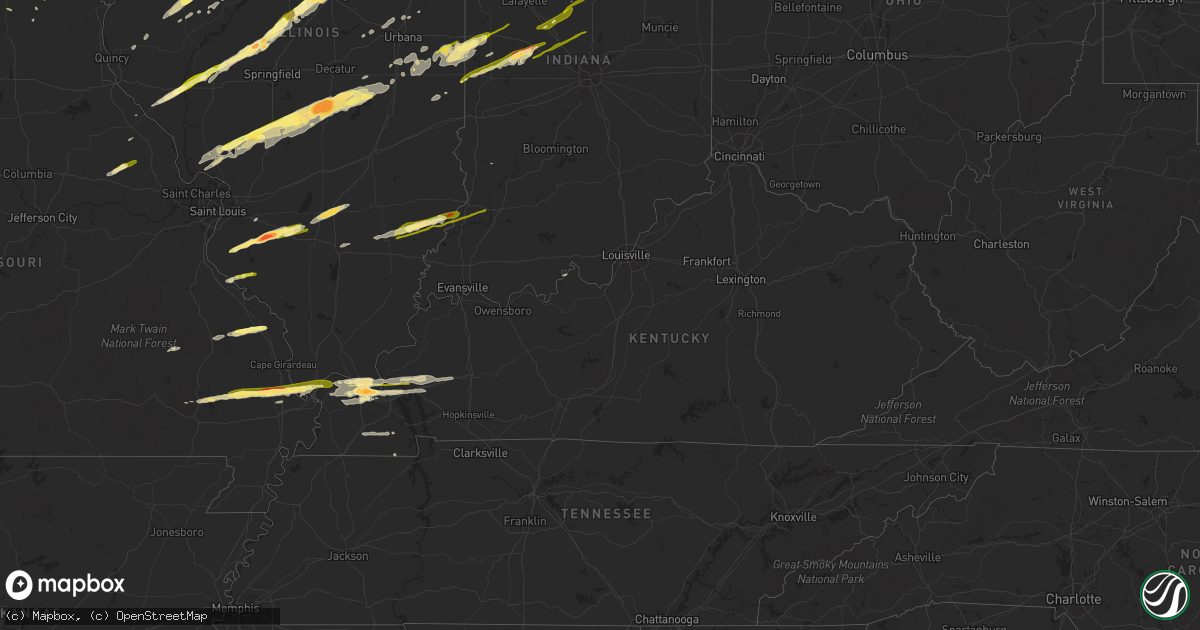Hail map in Kentucky on November 17, 2013