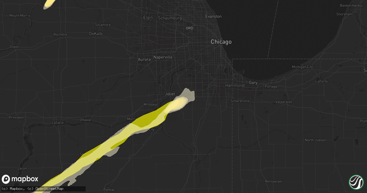 Hail map in New Lenox, IL on November 17, 2013