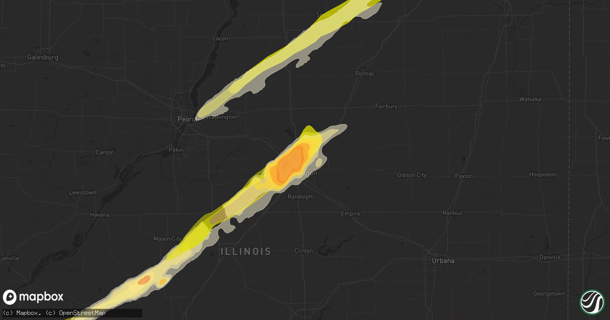 Hail map in Normal, IL on November 17, 2013