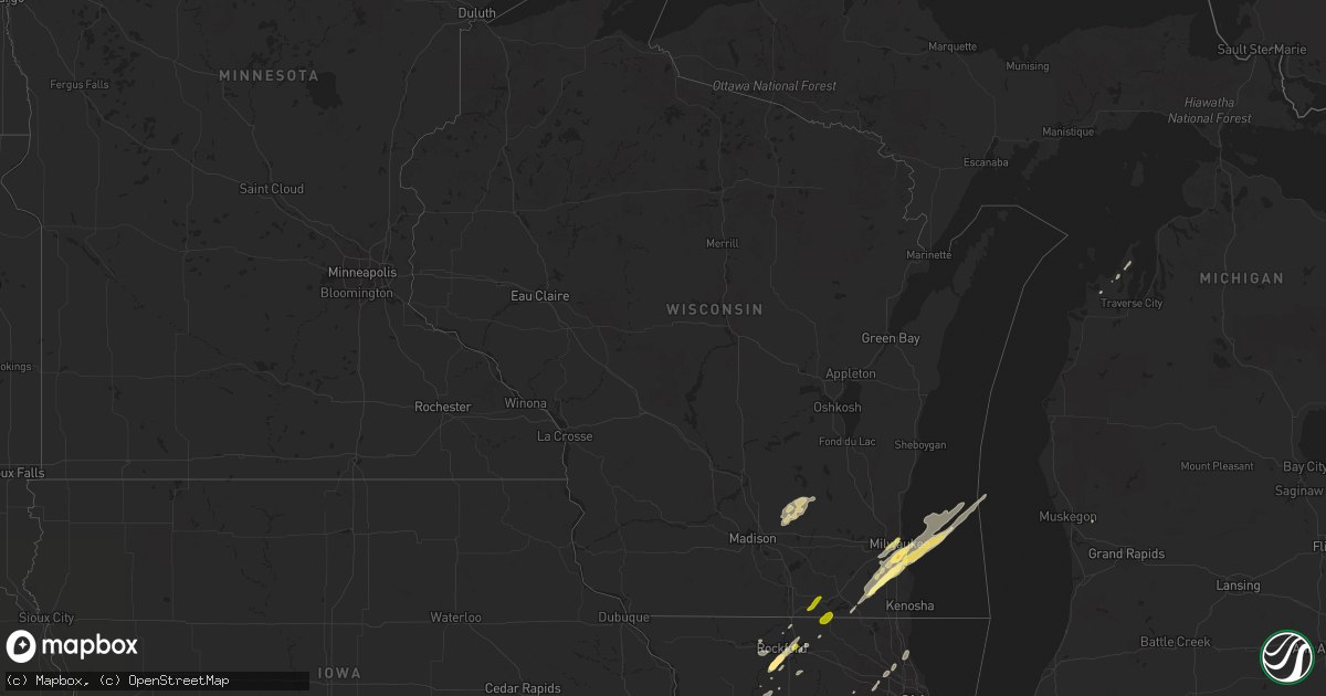 Hail map in Wisconsin on November 17, 2013